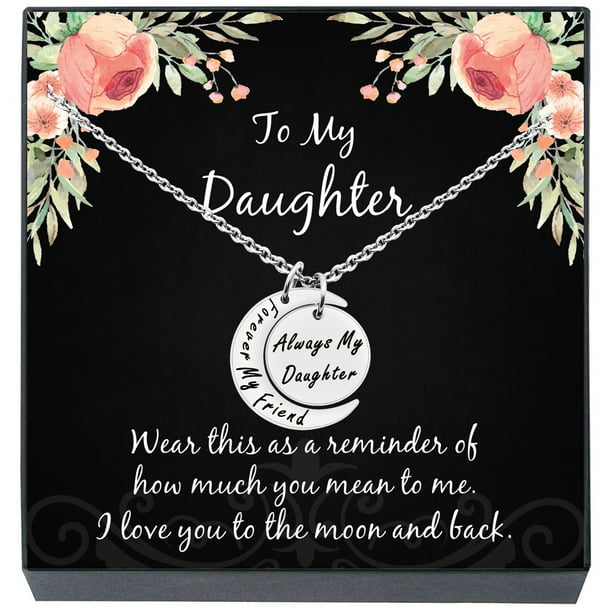 Christmas Present Mom Dad Daughter Son Sister Bead Chain Necklace Women Men Gift 